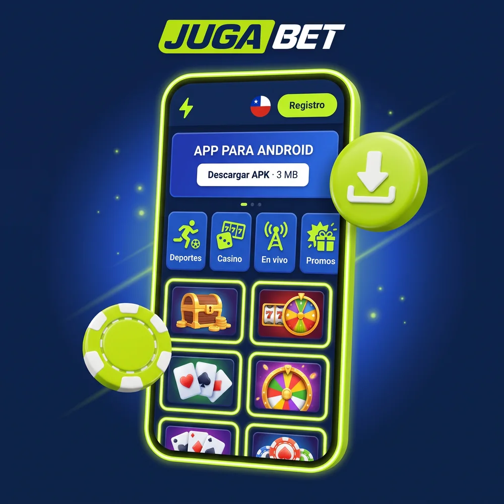 App de Jugabet para Android con botón de descarga del APK